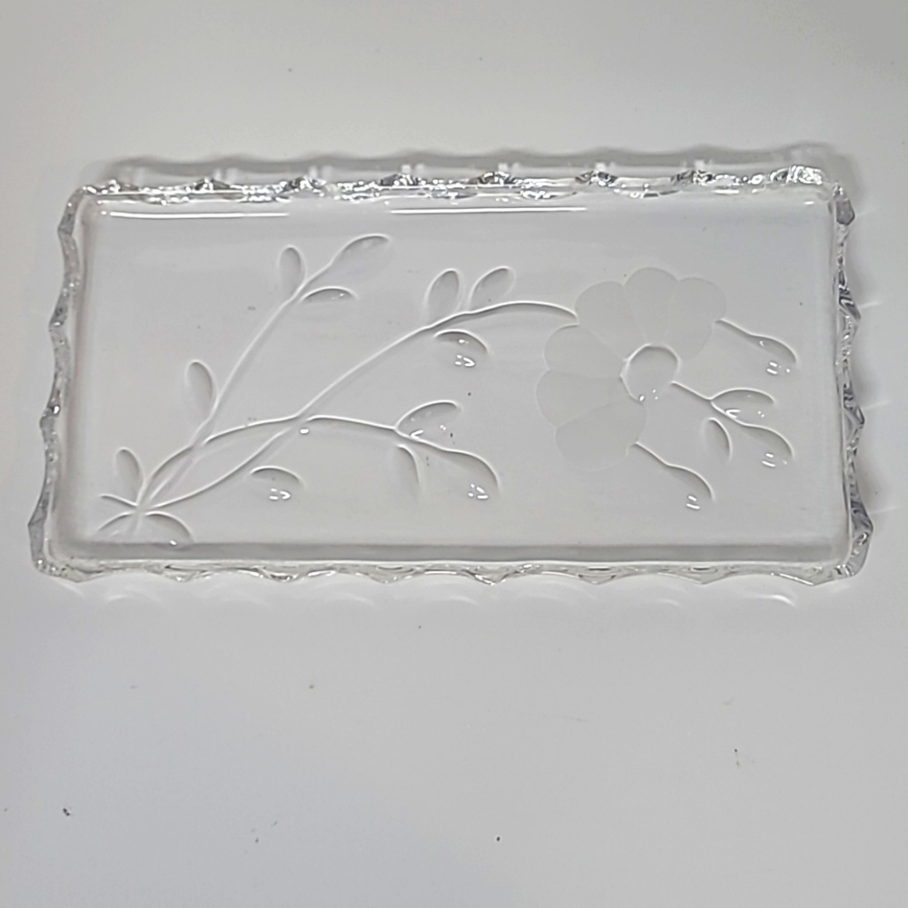 Princess House Heritage Romance crystal vanity tray